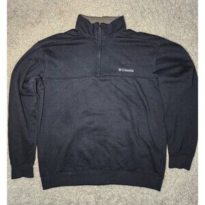 Columbia Sportswear Black Quarter-Zip Long Sleeve Sweatshirt Size M